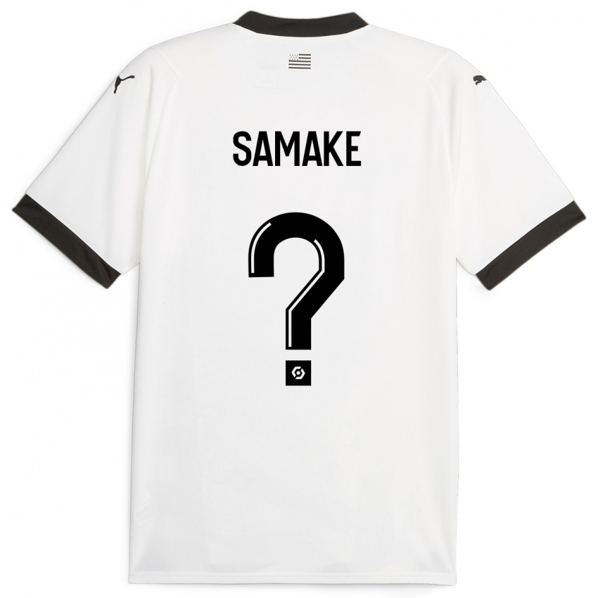 Enfant Maillot Wilson Samaké #0 Blanc Tenues Extérieur 2023/24 T-Shirt Belgique