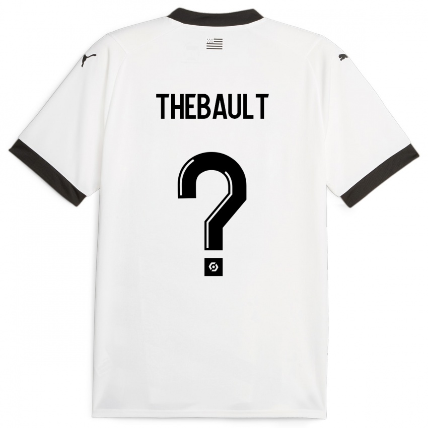 Kinder Yaël Thébault #0 Weiß Auswärtstrikot Trikot 2023/24 T-Shirt Belgien