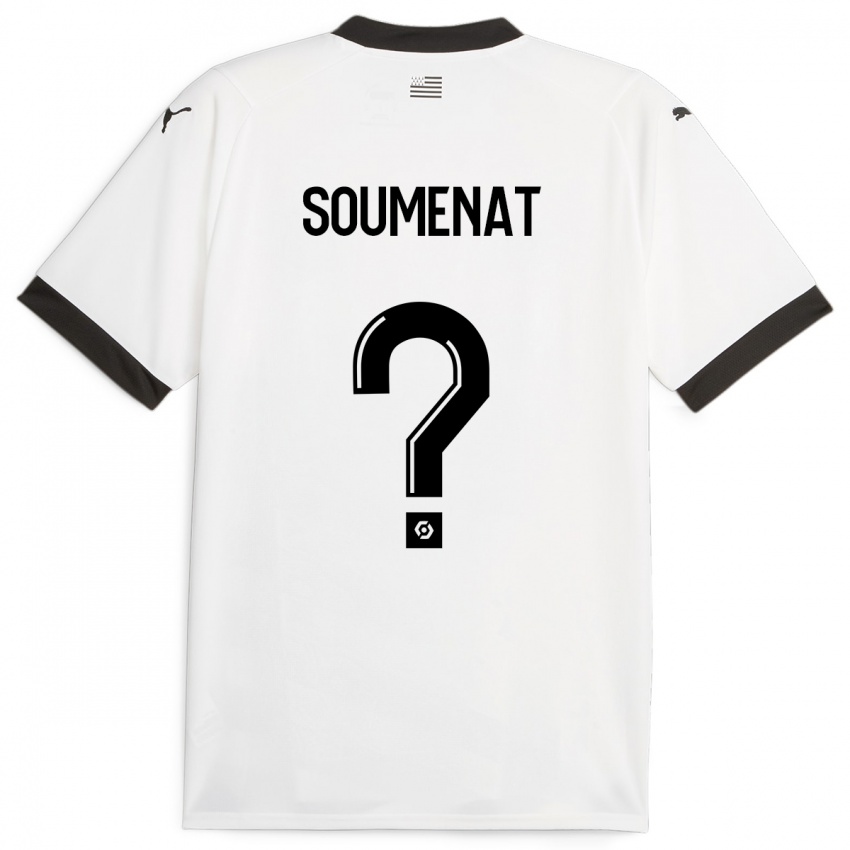 Enfant Maillot Flavien Soumenat #0 Blanc Tenues Extérieur 2023/24 T-Shirt Belgique