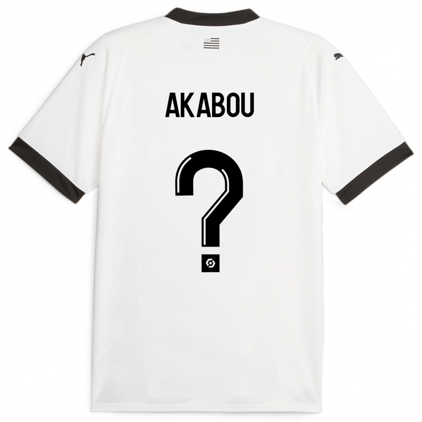 Kinder Ayoube Akabou #0 Weiß Auswärtstrikot Trikot 2023/24 T-Shirt Belgien