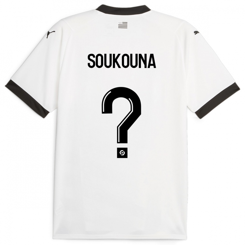 Enfant Maillot Isiaka Soukouna #0 Blanc Tenues Extérieur 2023/24 T-Shirt Belgique