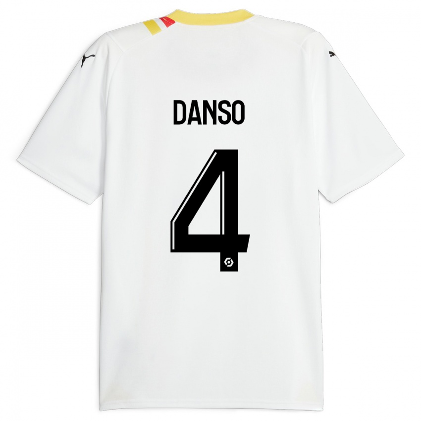 Kinder Kevin Danso #4 Schwarz Auswärtstrikot Trikot 2023/24 T-Shirt Belgien