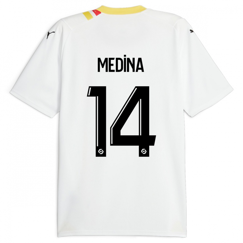 Kinder Facundo Medina #14 Schwarz Auswärtstrikot Trikot 2023/24 T-Shirt Belgien
