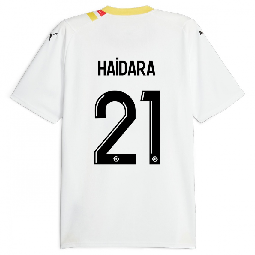 Kinder Massadio Haidara #21 Schwarz Auswärtstrikot Trikot 2023/24 T-Shirt Belgien