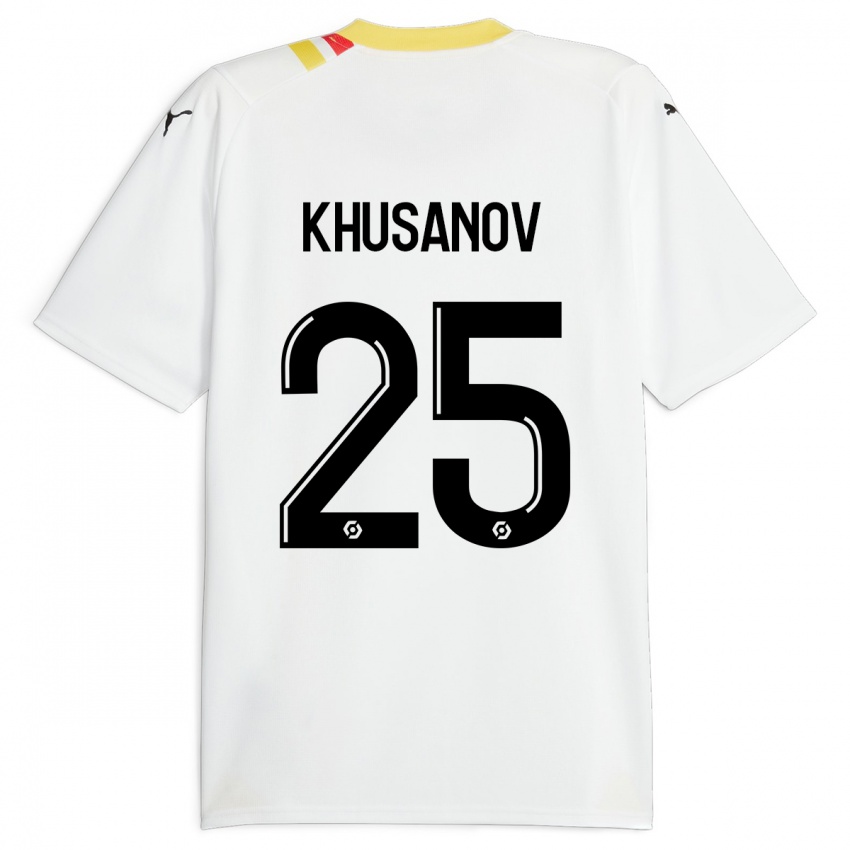 Kinder Abdukodir Khusanov #25 Schwarz Auswärtstrikot Trikot 2023/24 T-Shirt Belgien