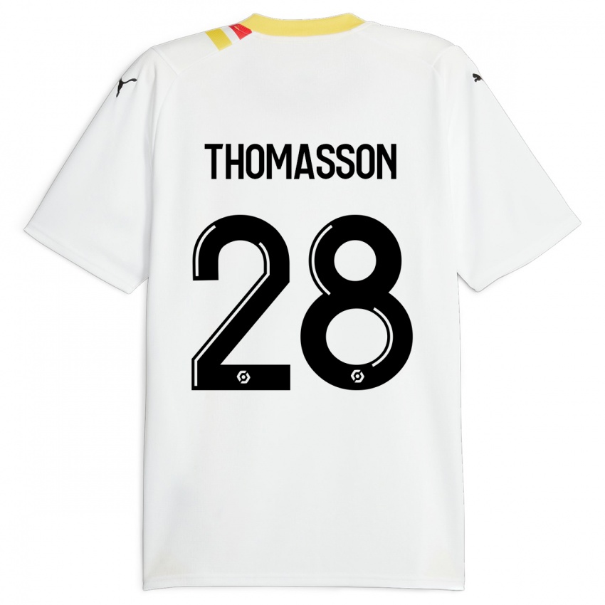 Kinder Adrien Thomasson #28 Schwarz Auswärtstrikot Trikot 2023/24 T-Shirt Belgien