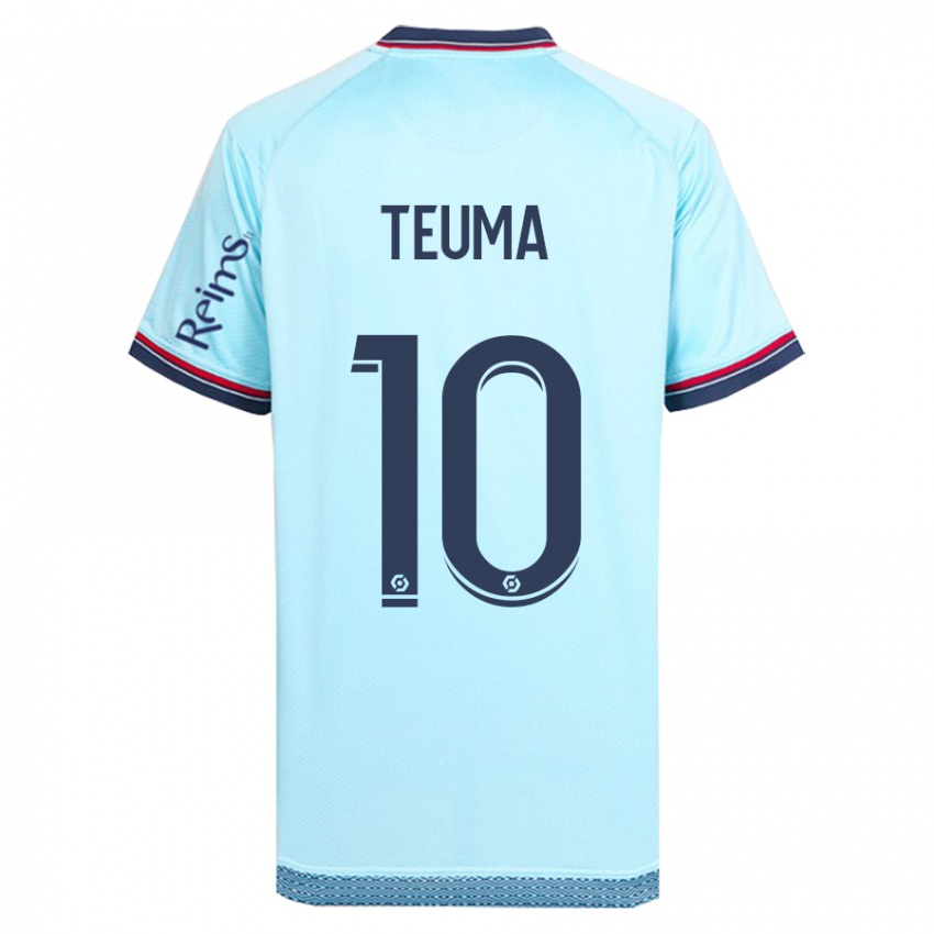 Kinder Teddy Teuma #10 Himmelblau Auswärtstrikot Trikot 2023/24 T-Shirt Belgien