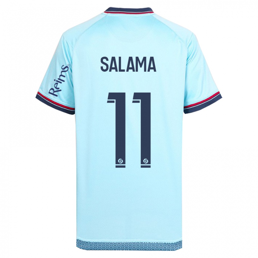 Kinder Amine Salama #11 Himmelblau Auswärtstrikot Trikot 2023/24 T-Shirt Belgien