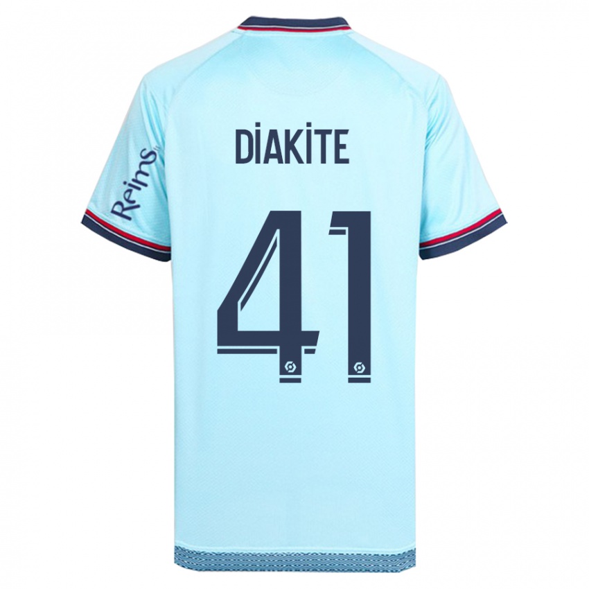 Kinderen Ibrahim Diakité #41 Hemelsblauw Uitshirt Uittenue 2023/24 T-Shirt België
