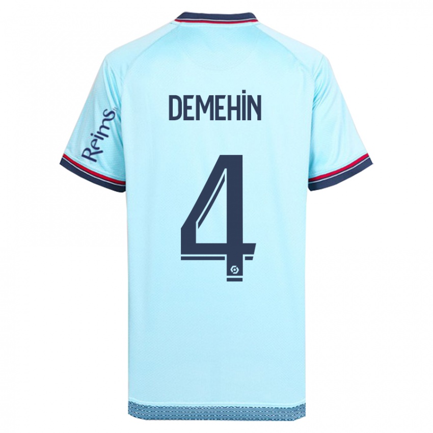 Kinder Blessing Demehin #4 Himmelblau Auswärtstrikot Trikot 2023/24 T-Shirt Belgien