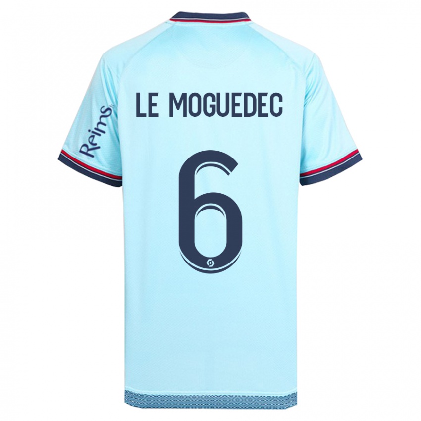 Kinder Anaële Le Moguédec #6 Himmelblau Auswärtstrikot Trikot 2023/24 T-Shirt Belgien