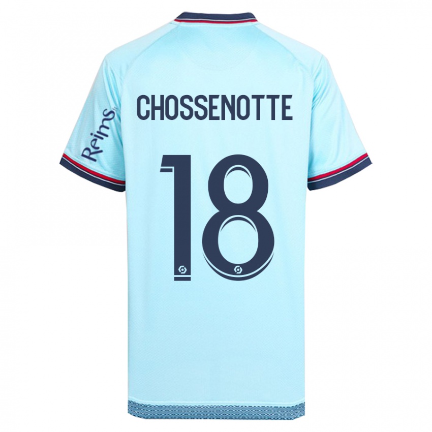 Kinder Shana Chossenotte #18 Himmelblau Auswärtstrikot Trikot 2023/24 T-Shirt Belgien