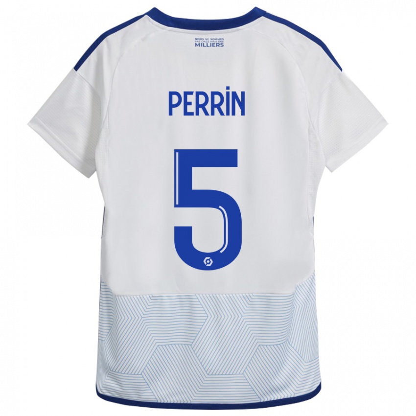 Kinder Lucas Perrin #5 Weiß Auswärtstrikot Trikot 2023/24 T-Shirt Belgien