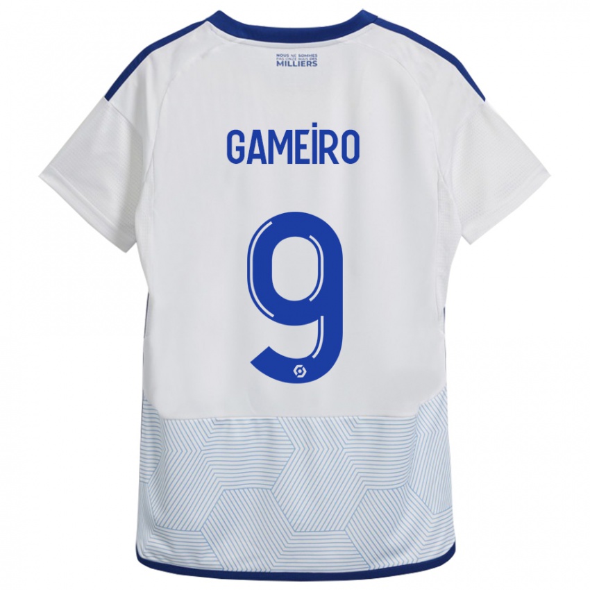 Kinder Kévin Gameiro #9 Weiß Auswärtstrikot Trikot 2023/24 T-Shirt Belgien
