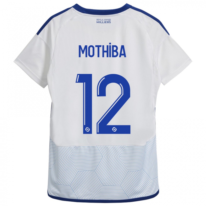 Kinder Lebo Mothiba #12 Weiß Auswärtstrikot Trikot 2023/24 T-Shirt Belgien