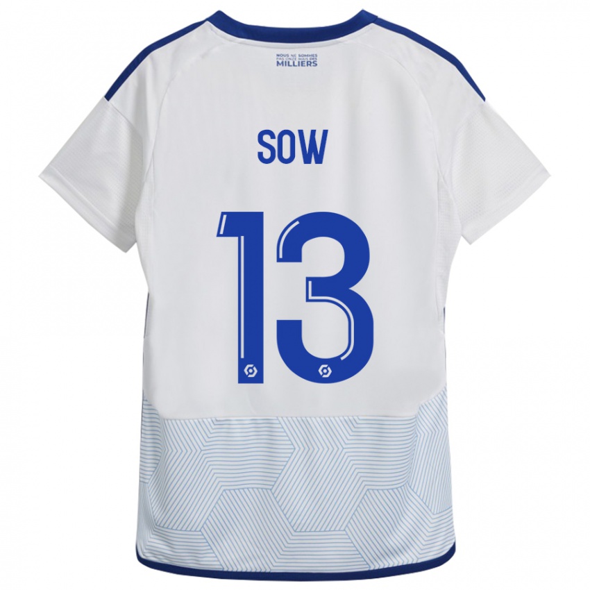 Kinder Saïdou Sow #13 Weiß Auswärtstrikot Trikot 2023/24 T-Shirt Belgien