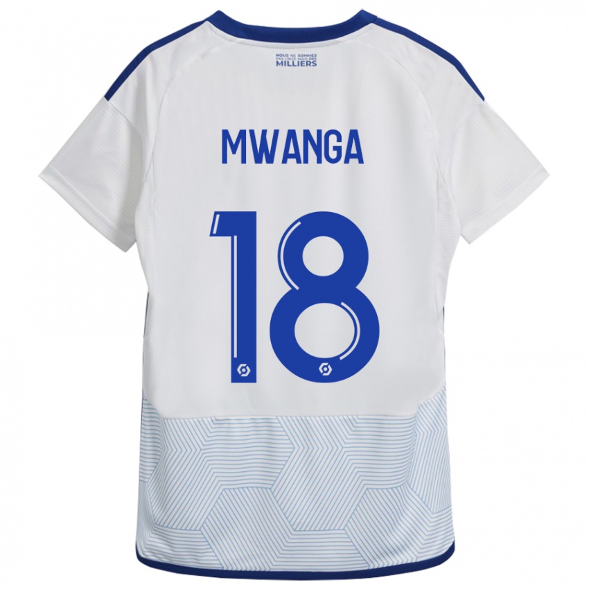 Kinder Junior Mwanga #18 Weiß Auswärtstrikot Trikot 2023/24 T-Shirt Belgien