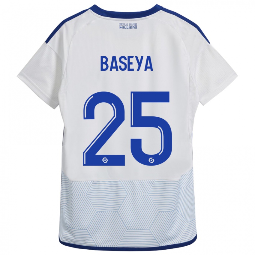 Kinder Steven Baseya #25 Weiß Auswärtstrikot Trikot 2023/24 T-Shirt Belgien