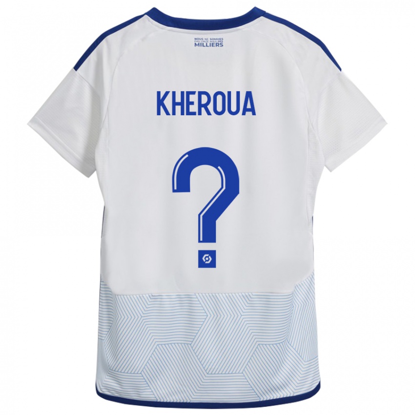 Kinder Nail Kheroua #0 Weiß Auswärtstrikot Trikot 2023/24 T-Shirt Belgien