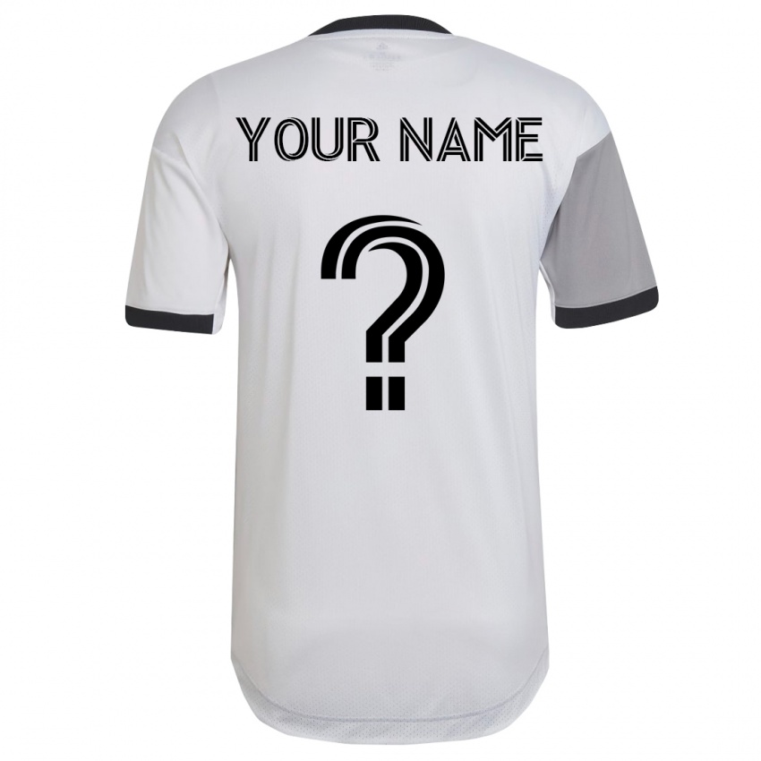 Kinderen Uw Naam #0 Wit Uitshirt Uittenue 2023/24 T-Shirt België
