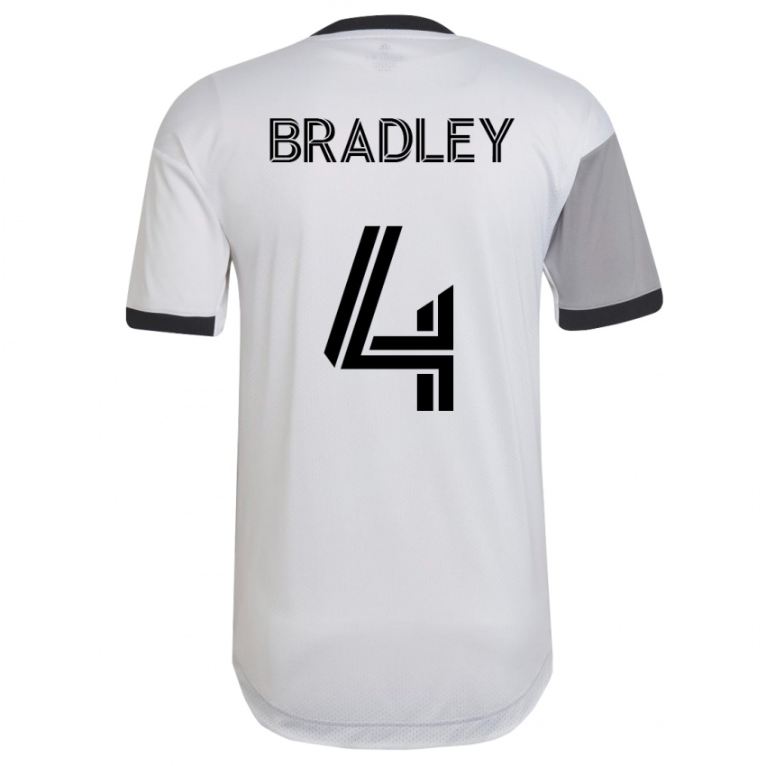 Kinder Michael Bradley #4 Weiß Auswärtstrikot Trikot 2023/24 T-Shirt Belgien