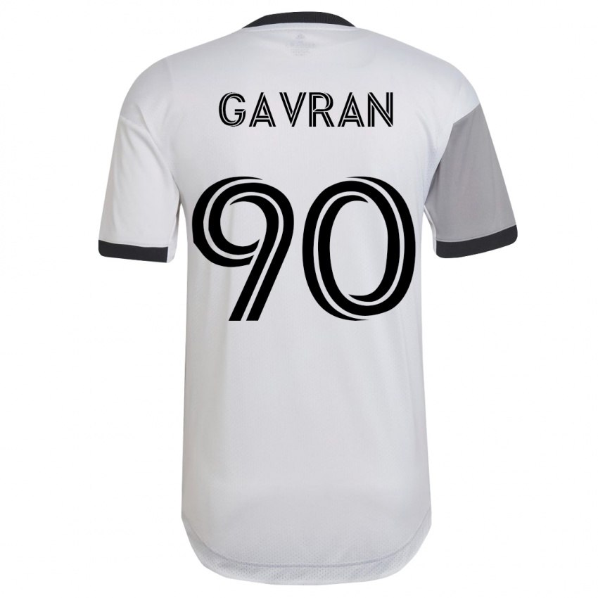 Kinderen Luka Gavran #90 Wit Uitshirt Uittenue 2023/24 T-Shirt België