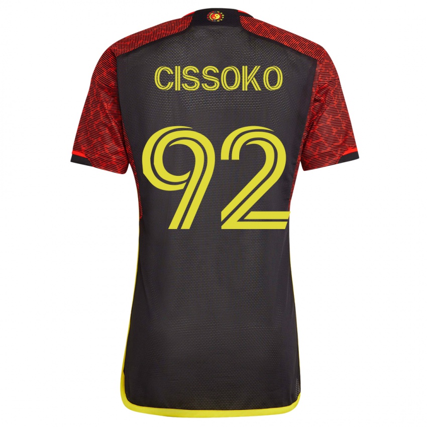 Enfant Maillot Abdoulaye Cissoko #92 Orange Tenues Extérieur 2023/24 T-Shirt Belgique