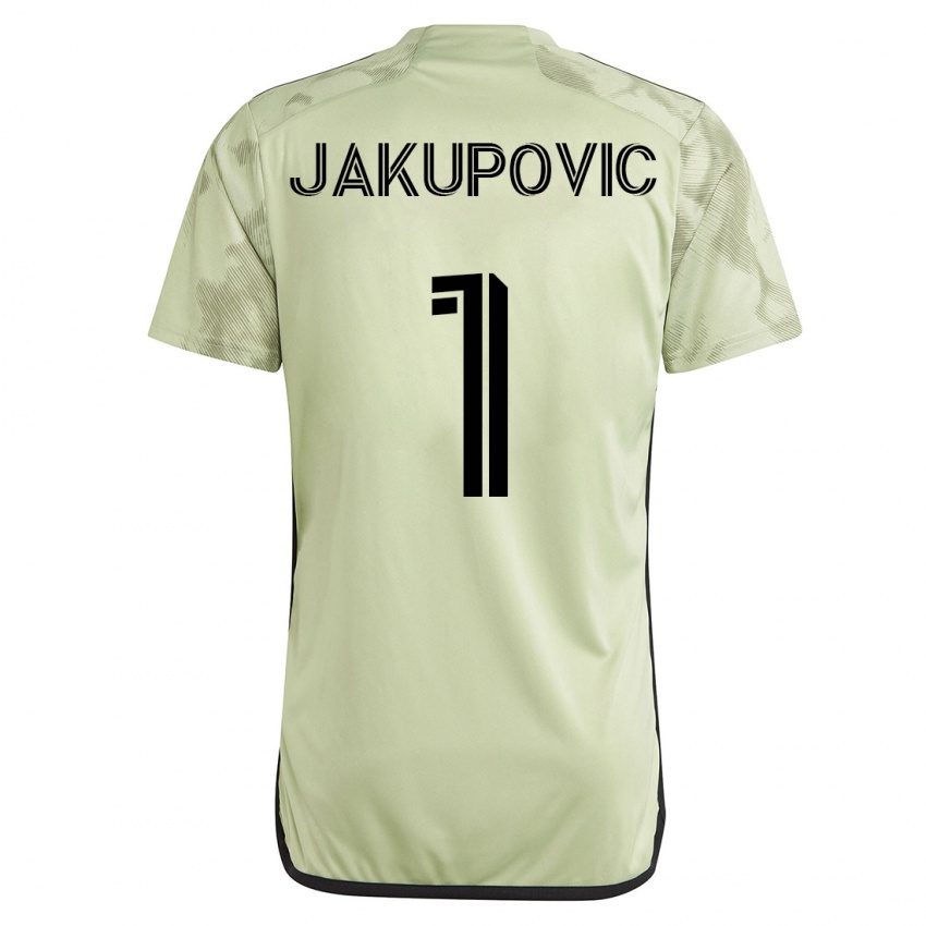 Kinder Eldin Jakupović #1 Grün Auswärtstrikot Trikot 2023/24 T-Shirt Belgien