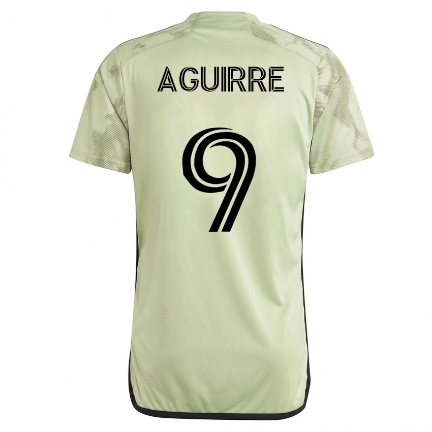 Kinder Dustin Aguirre #9 Grün Auswärtstrikot Trikot 2023/24 T-Shirt Belgien