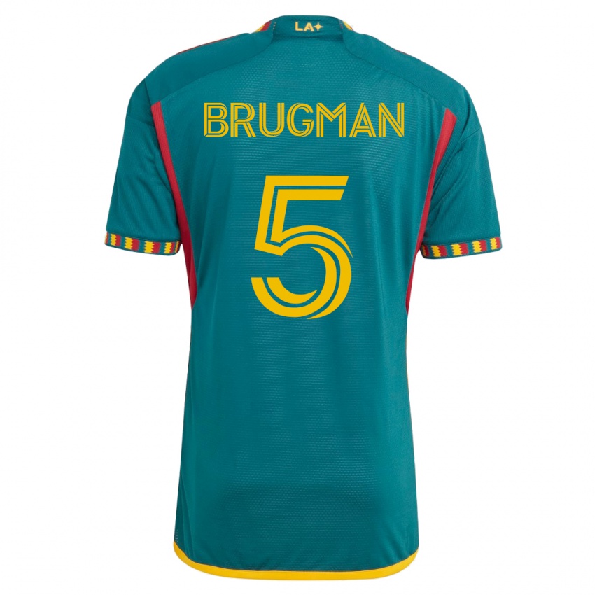 Kinder Gastón Brugman #5 Grün Auswärtstrikot Trikot 2023/24 T-Shirt Belgien
