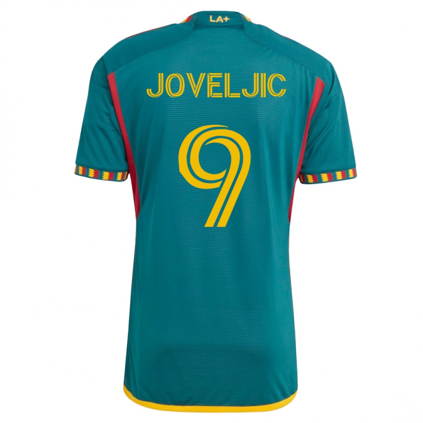 Kinder Dejan Joveljic #9 Grün Auswärtstrikot Trikot 2023/24 T-Shirt Belgien