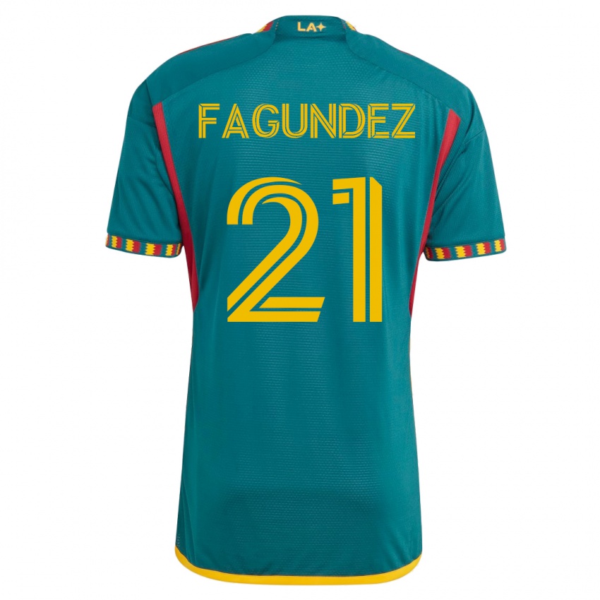 Kinderen Diego Fagúndez #21 Groente Uitshirt Uittenue 2023/24 T-Shirt België