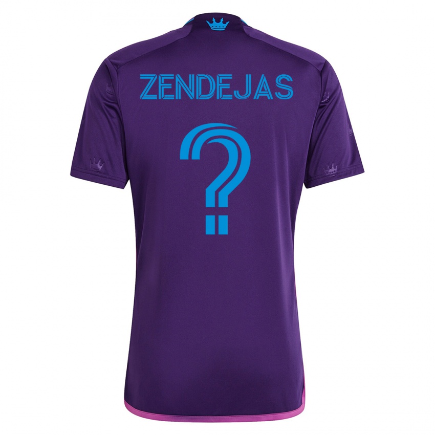 Kinder Adrián Zendejas #0 Violett Auswärtstrikot Trikot 2023/24 T-Shirt Belgien
