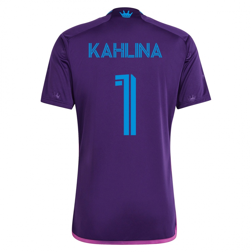 Kinder Kristijan Kahlina #1 Violett Auswärtstrikot Trikot 2023/24 T-Shirt Belgien