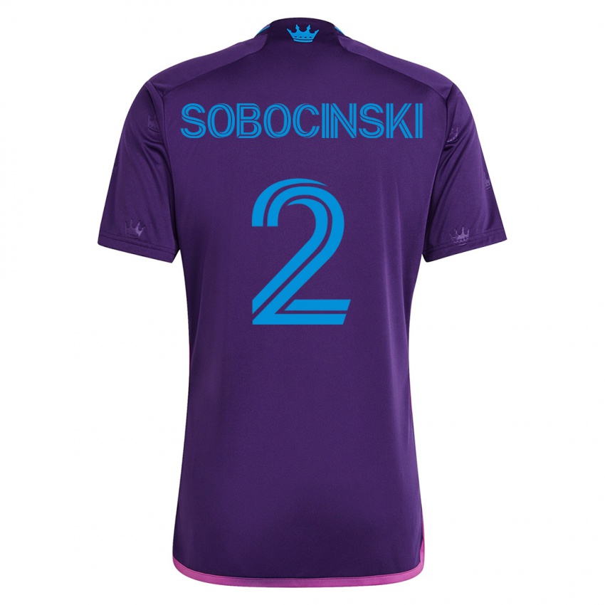 Kinder Jan Sobocinski #2 Violett Auswärtstrikot Trikot 2023/24 T-Shirt Belgien