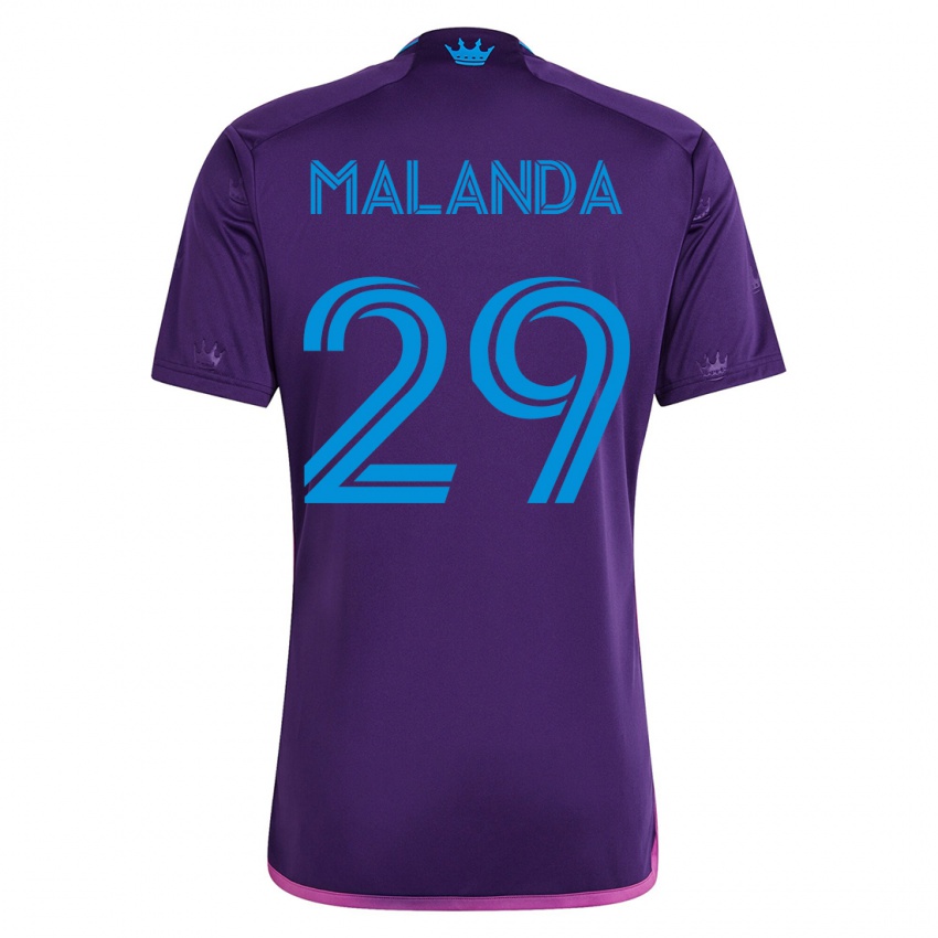 Kinderen Adilson Malanda #29 Viooltje Uitshirt Uittenue 2023/24 T-Shirt België