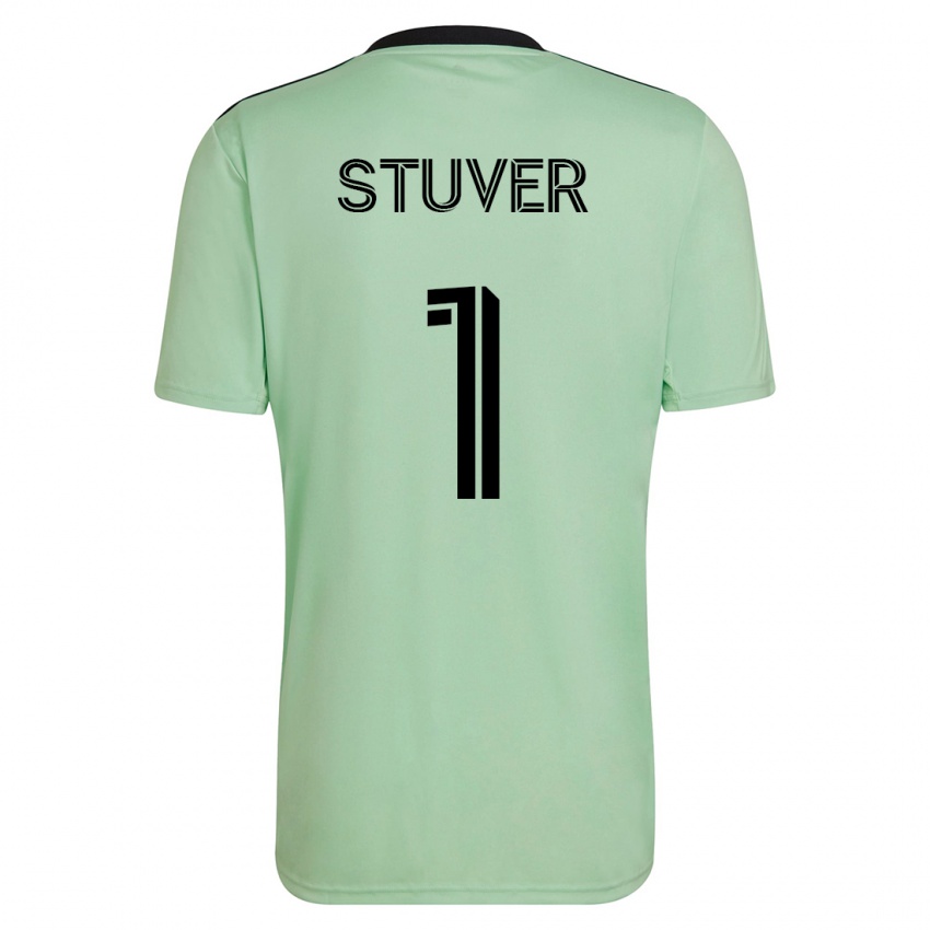 Kinder Brad Stuver #1 Hellgrün Auswärtstrikot Trikot 2023/24 T-Shirt Belgien