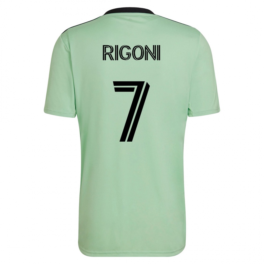 Kinder Emiliano Rigoni #7 Hellgrün Auswärtstrikot Trikot 2023/24 T-Shirt Belgien