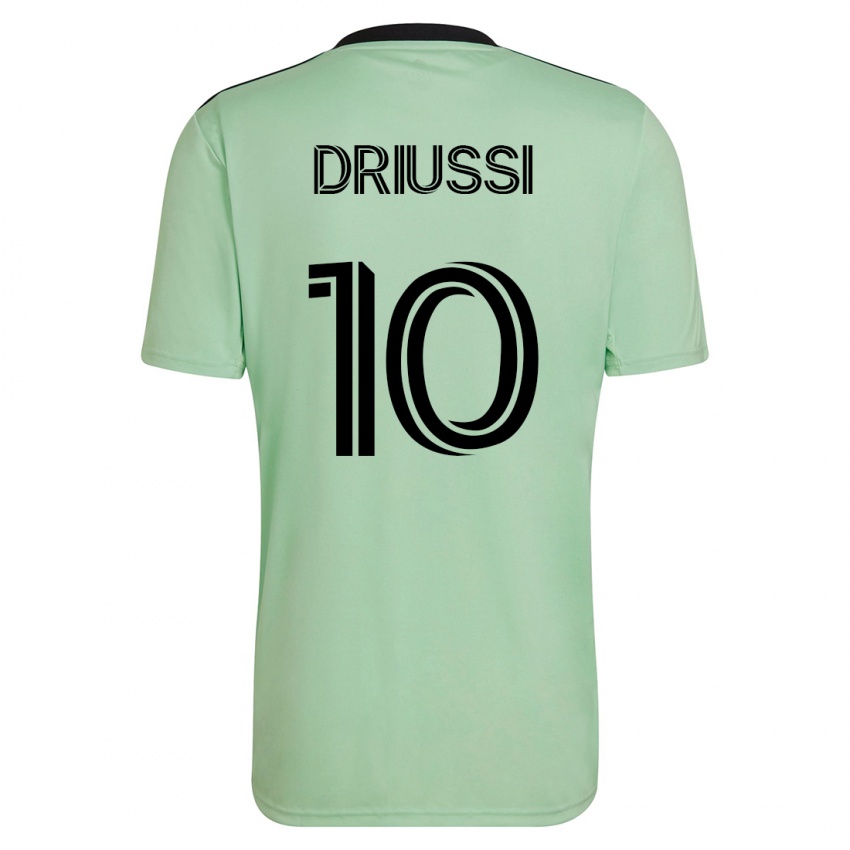 Kinder Sebastián Driussi #10 Hellgrün Auswärtstrikot Trikot 2023/24 T-Shirt Belgien