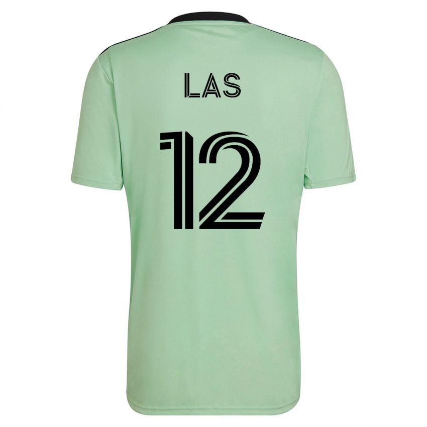 Kinder Damian Las #12 Hellgrün Auswärtstrikot Trikot 2023/24 T-Shirt Belgien