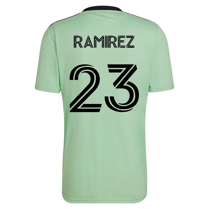 Kinder Alonso Ramírez #23 Hellgrün Auswärtstrikot Trikot 2023/24 T-Shirt Belgien