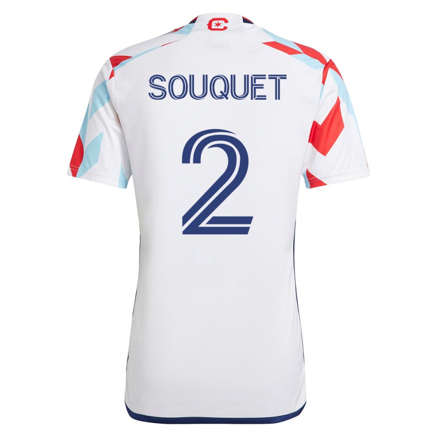 Kinder Arnaud Souquet #2 Weiß Blau Auswärtstrikot Trikot 2023/24 T-Shirt Belgien
