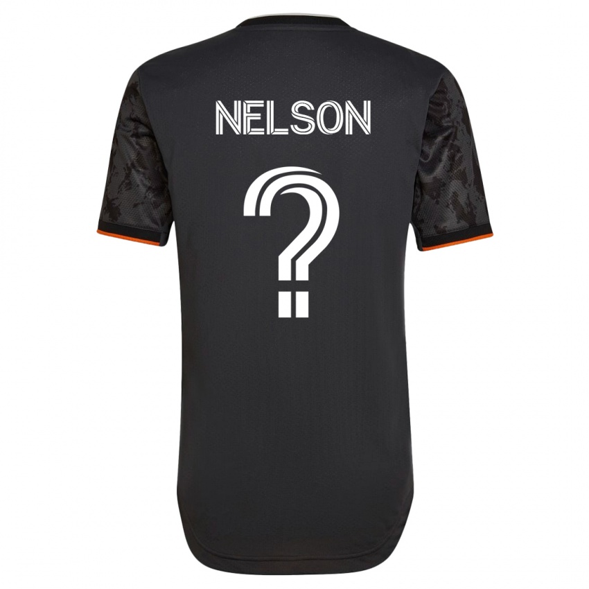 Kinder Michael Nelson #0 Schwarz Auswärtstrikot Trikot 2023/24 T-Shirt Belgien