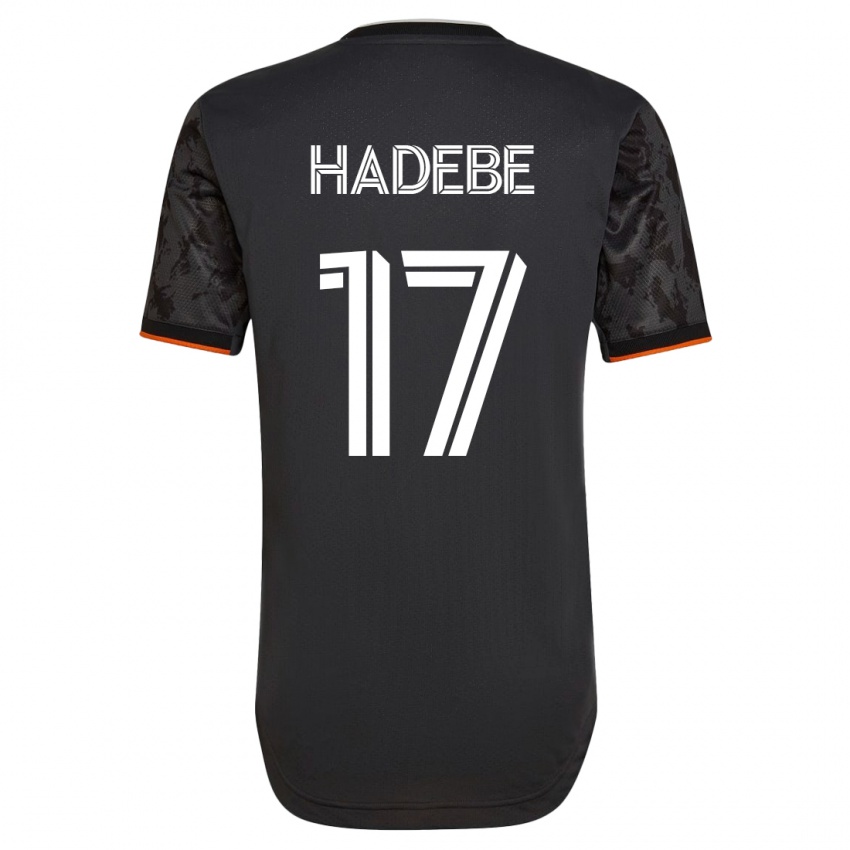 Kinder Teenage Hadebe #17 Schwarz Auswärtstrikot Trikot 2023/24 T-Shirt Belgien