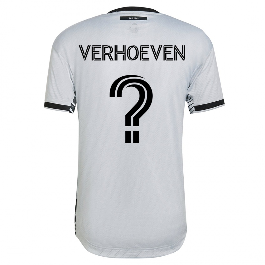 Kinderen Oscar Verhoeven #0 Wit Uitshirt Uittenue 2023/24 T-Shirt België