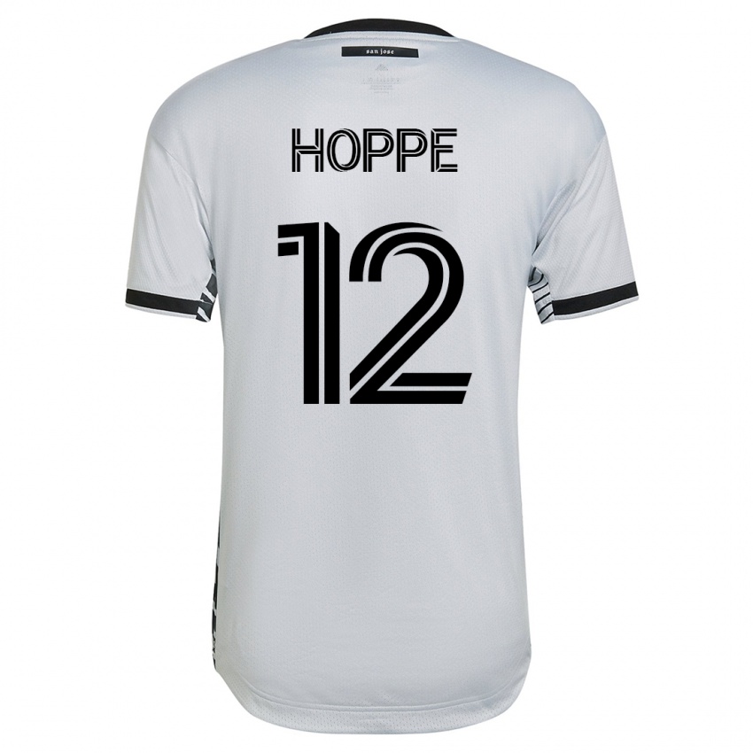 Enfant Maillot Matthew Hoppe #12 Blanc Tenues Extérieur 2023/24 T-Shirt Belgique