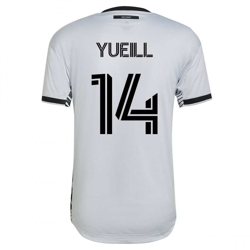 Kinderen Jackson Yueill #14 Wit Uitshirt Uittenue 2023/24 T-Shirt België