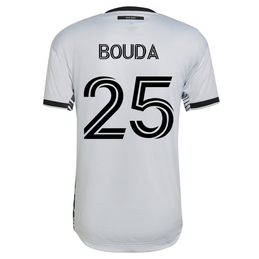 Kinder Ousseni Bouda #25 Weiß Auswärtstrikot Trikot 2023/24 T-Shirt Belgien