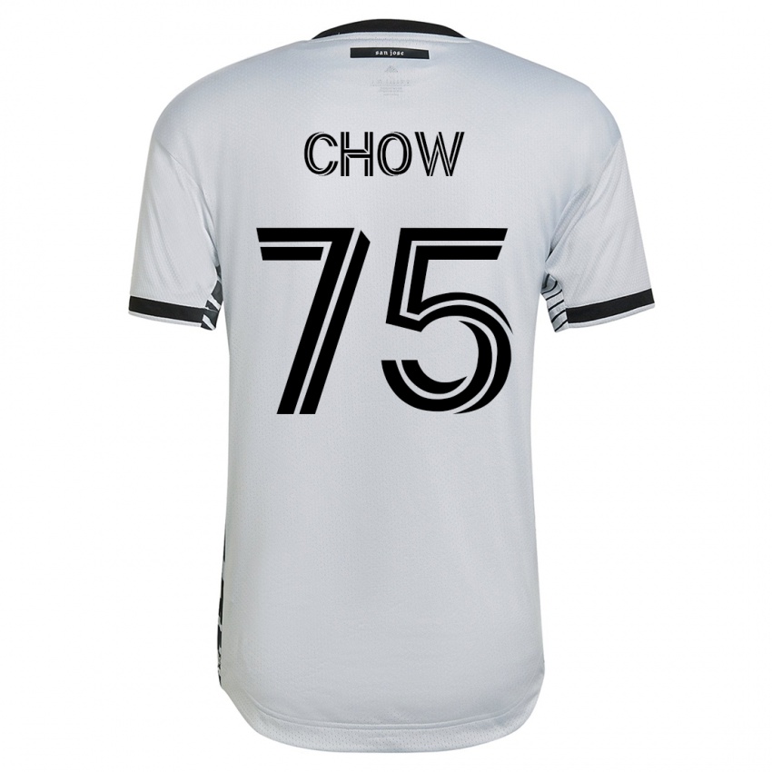 Kinderen Alex Chow #75 Wit Uitshirt Uittenue 2023/24 T-Shirt België