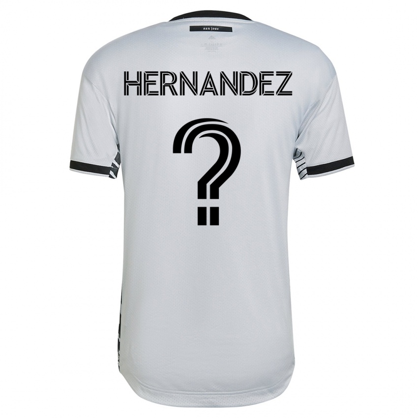 Enfant Maillot Oliver Hernandez #0 Blanc Tenues Extérieur 2023/24 T-Shirt Belgique